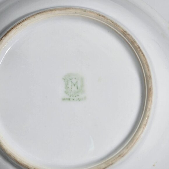 Nippon Hand Painted Vintage Porcelain Bowl Peach Floral Design with Gold Accents - Picture 9 of 12